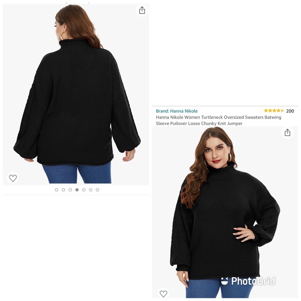 Women's oversized turtleneck sweater
